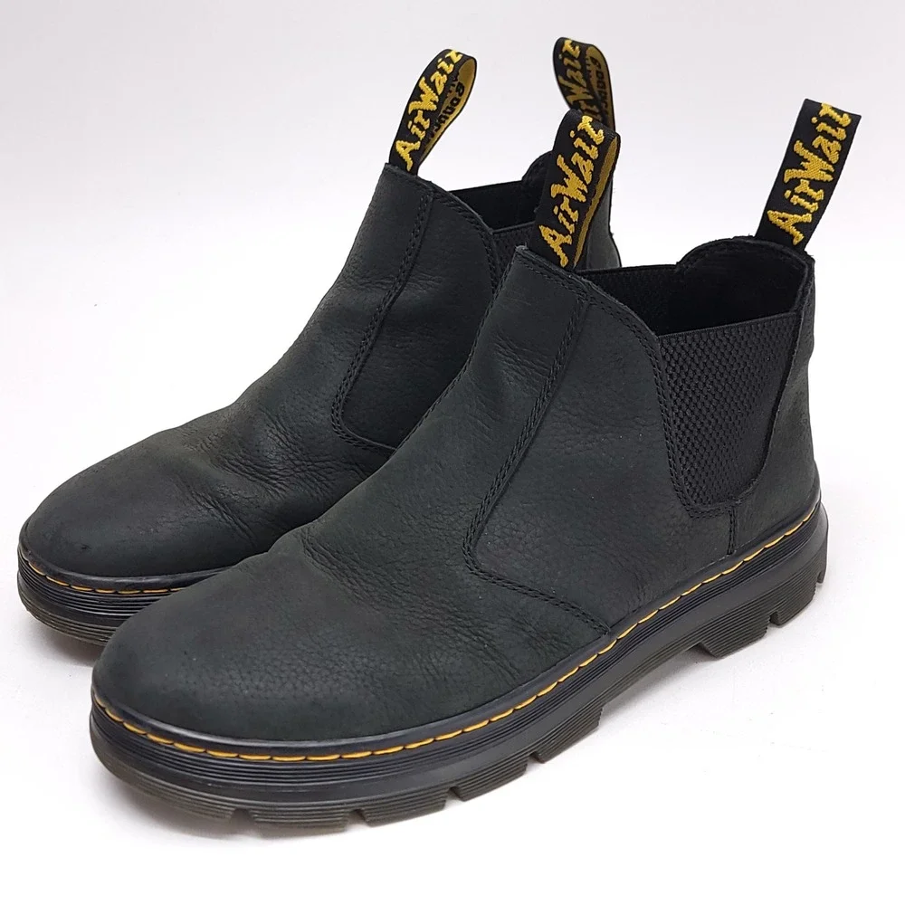 Dr. Martens Hardie II Black Leather Chelsea Boots Mens Size 10 US 9 UK